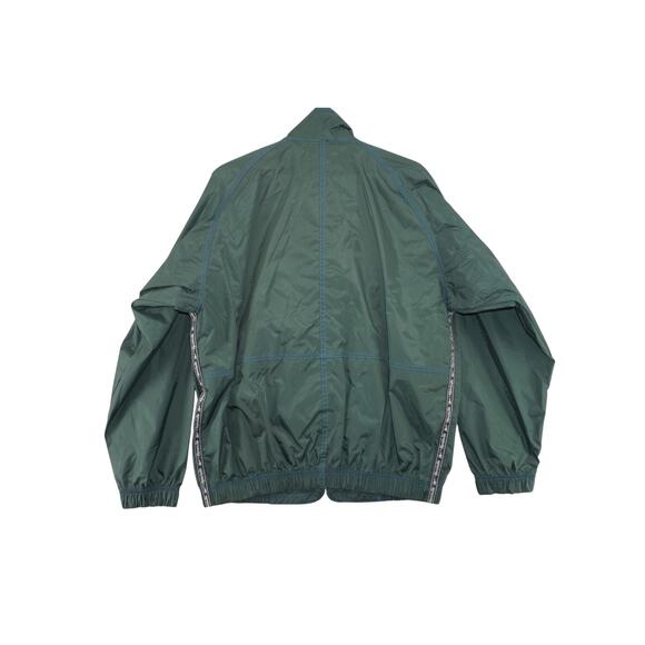 Vintage Reebok Green Windbreaker Track Jacket Mesh Lined Logo Tape Size 3 - Picture 2 of 7